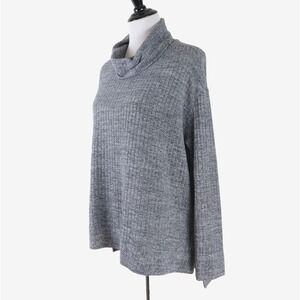 Anthropologie Size S Maeve Ribbed Turtleneck Sweater Gray
